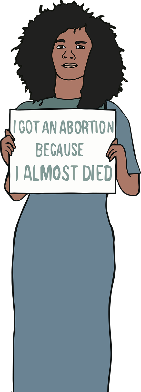 Woman Holding Protest Sign For History