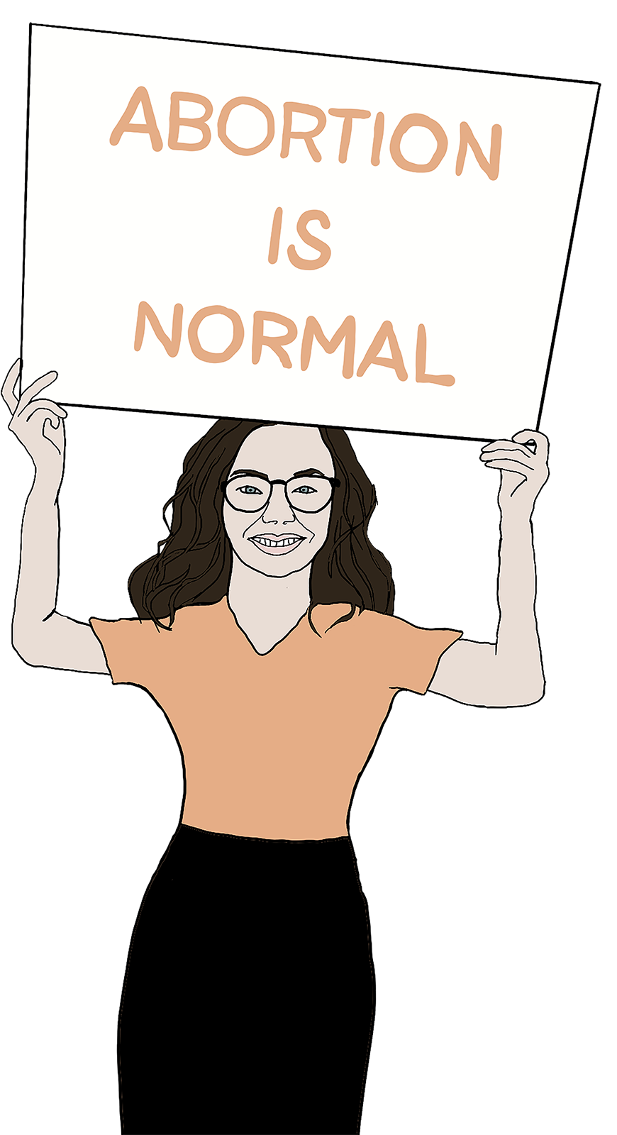 Woman Holding Protest Sign For Resources